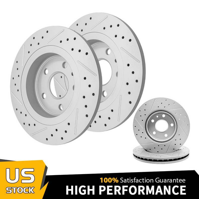 276mm Front & 268mm Rear Drilled Rotors for Chevy Cruze Limited Sonic 2013-2016