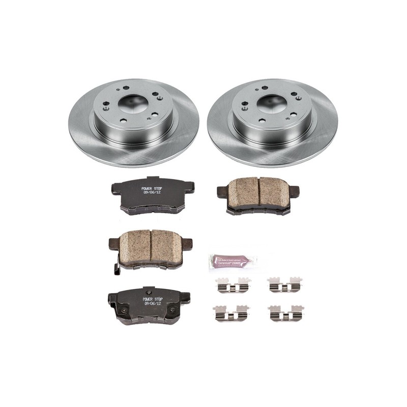 KOE6516 Powerstop Brake Disc and Pad Kits 4-Wheel Set Front & Rear Coupe Sedan gallery
