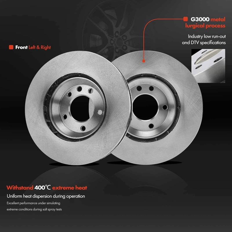 Front Disc Brake Rotor for Audi Q7 07-15 VW Touareg 04-10 Porsche Cayenne 03-18 gallery