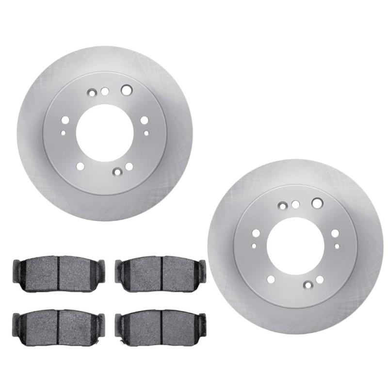 For Kia Sorento 2003-2006 Brake Rotor Set Rear | Cast Iron | Solid | Plain Style gallery