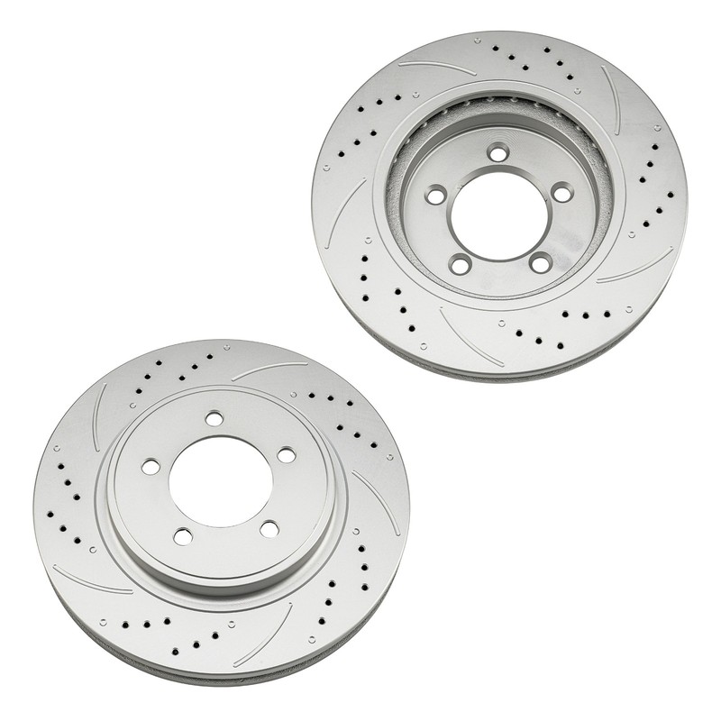 Fits 06-10 Ford Explorer Mercury Mountaineer Front Drilled & Slotted Rotors gallery