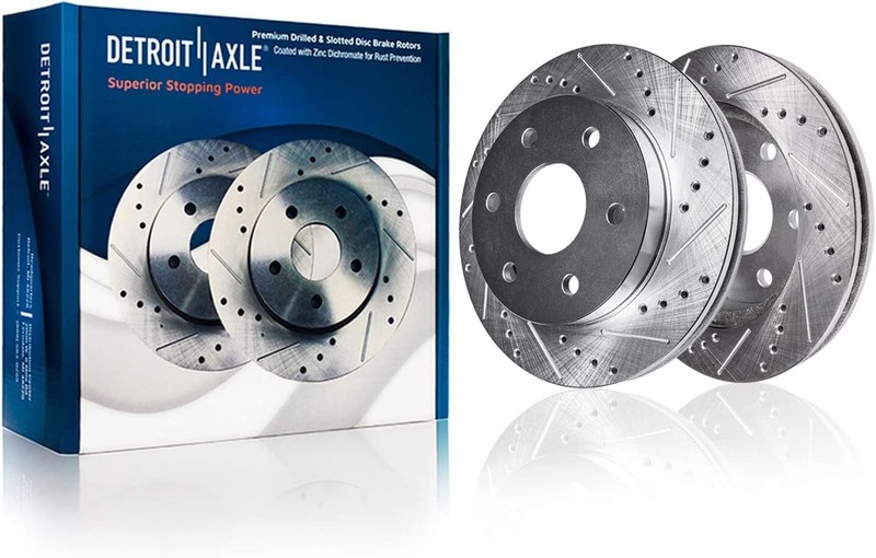Front & Rear Drilled Rotors Brake Pads + Front Calipers for Sierra Suburban 1500 gallery