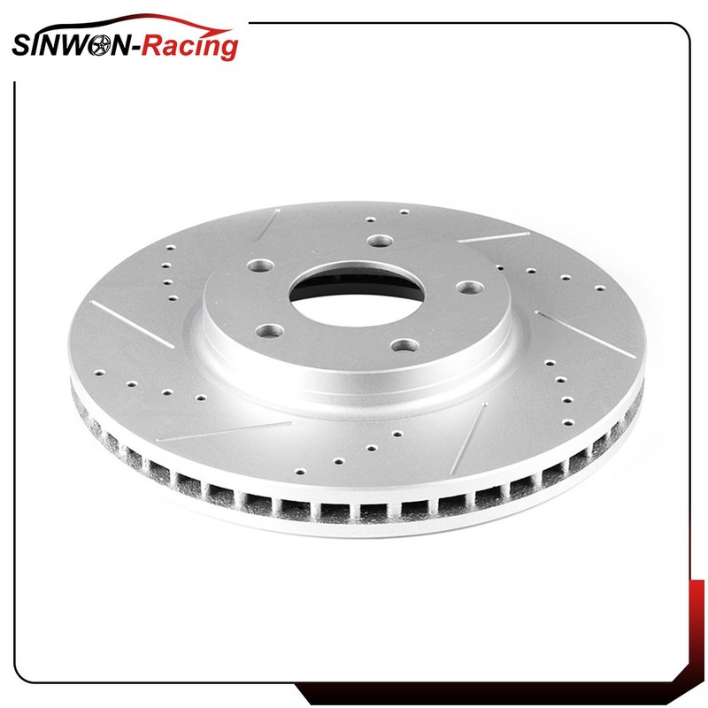 Ceramic Pad and Brake Disc Rotors Front Drill Slot For Infiniti M45 2003 - 2004 gallery