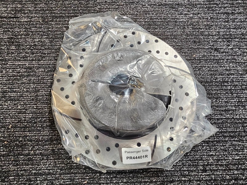 (QTY 2) AutoShack Rear Drilled Brake Rotors Black for Audi A3 Quattro 2005-2009 gallery
