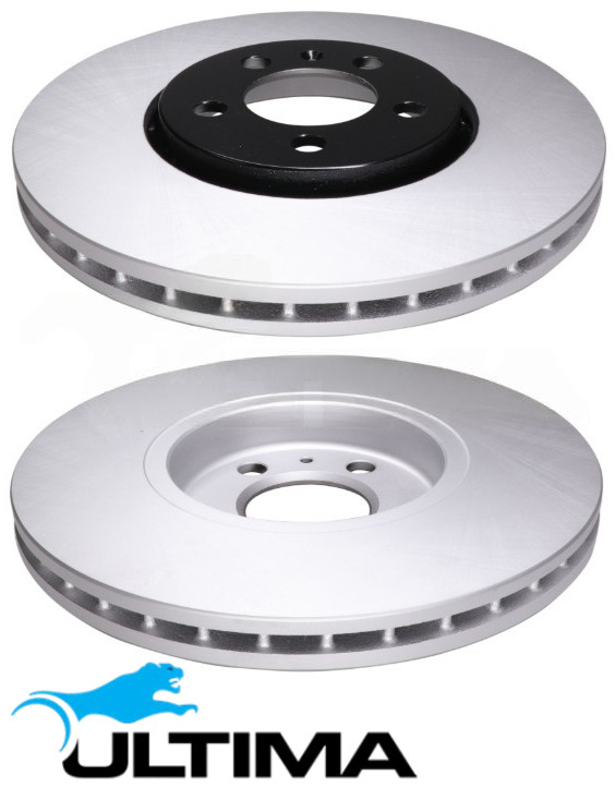 ULTIMA FRONT VENTED DISC BRAKE ROTOR SET FOR AUDI A1 8X CAYB 1.6 I4 OD 288MM 1ZC