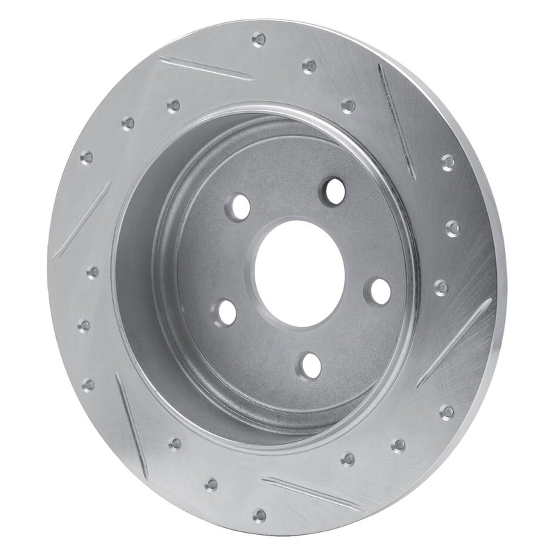 For Chrysler New Yorker 91-93 Brake Rotor eLINE Drilled & Slotted 1-Piece Rear