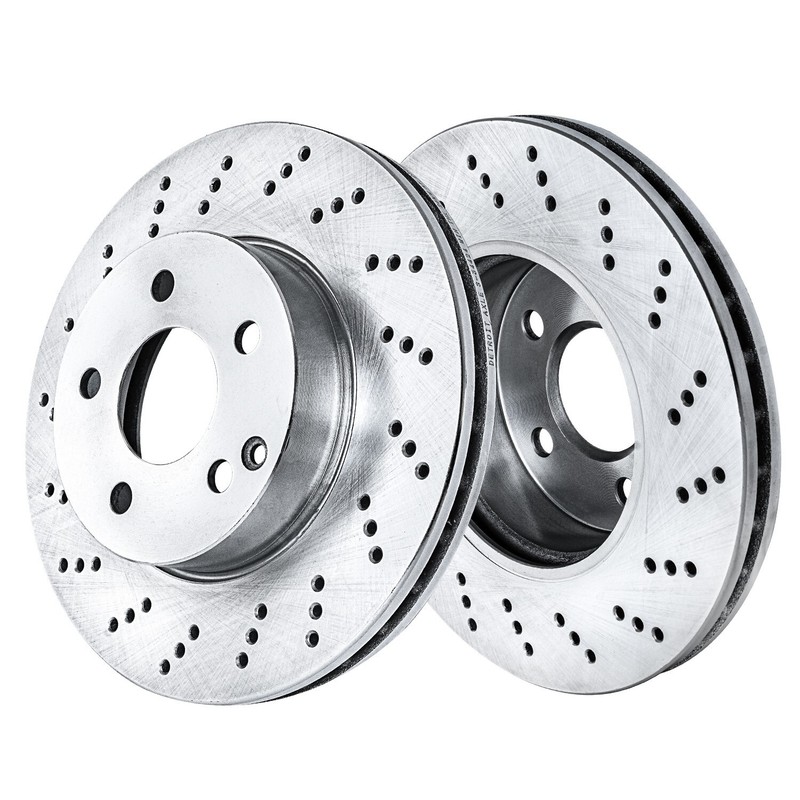 11.62 inch Front Drilled Brake Rotors for Mercedes-Benz C230 C250 C300 SLK250 gallery