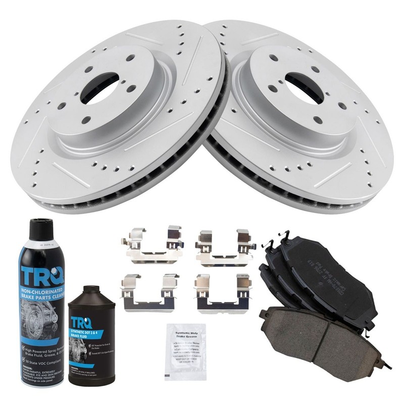 TRQ Brake Performance Rotor & Ceramic Pad Front Kit for Subaru Tribeca Legacy gallery