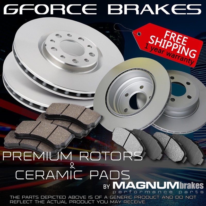 F+R Rotors & Pads for 2002-2005 Ford Explorer w/ rear phenolic piston caliper