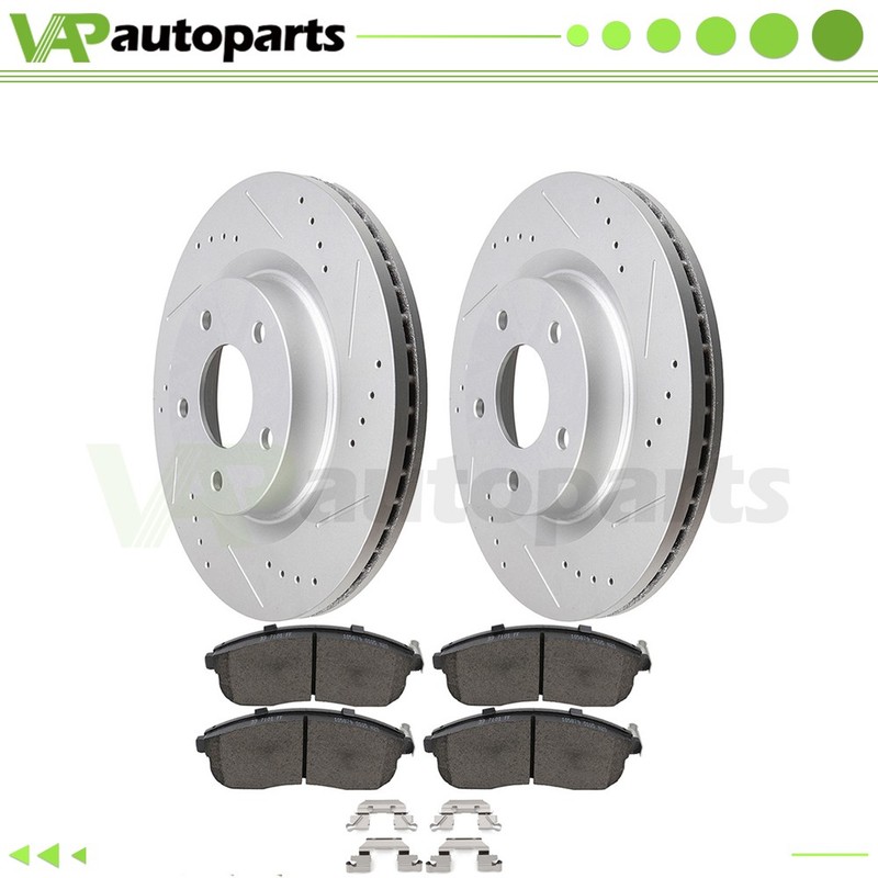 Drilled Front Brake Pads And Rotors For Nissan Altima Left Right 2007-2013 296mm