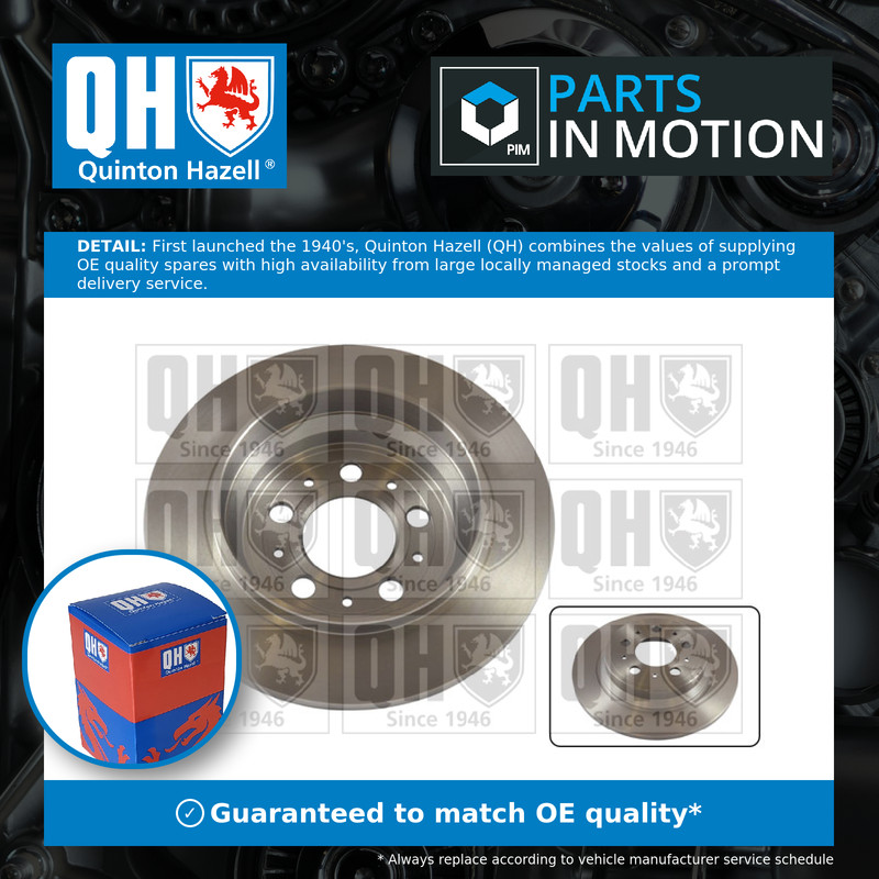 2x Brake Discs Pair Solid fits VOLVO S60 Mk1 2.5 Rear 02 to 10 B5254T2 288mm Set