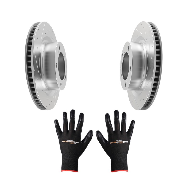 13.94in. Front Drilled&Slotted Brake Rotors For Toyota Tundra 2007-2021 S-31482