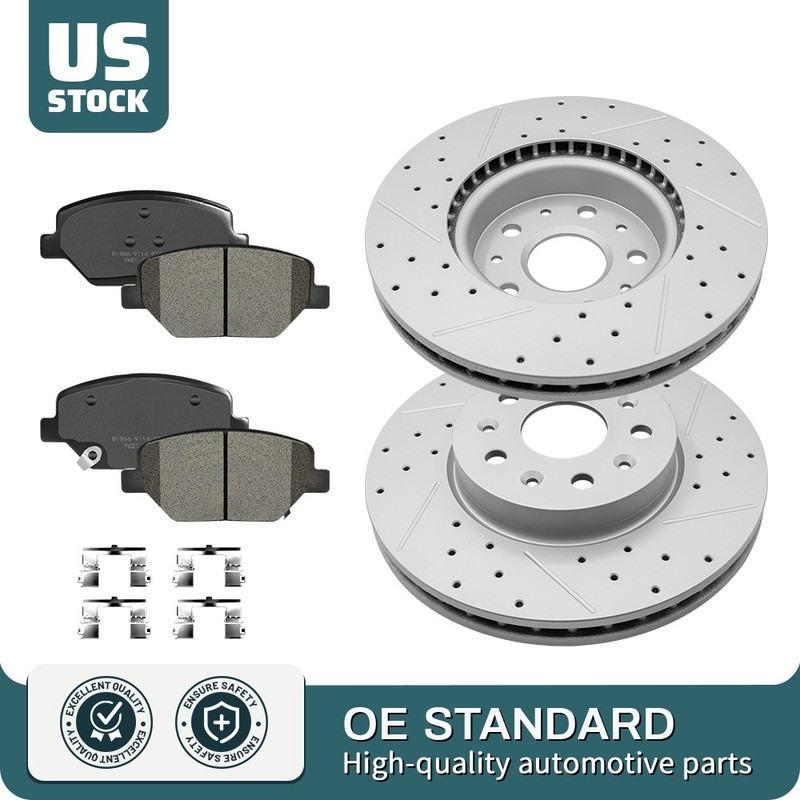 321mm Front Brake Disc Rotors & Ceramic Pads For Chevrolet Camaro 2016 2017 2018