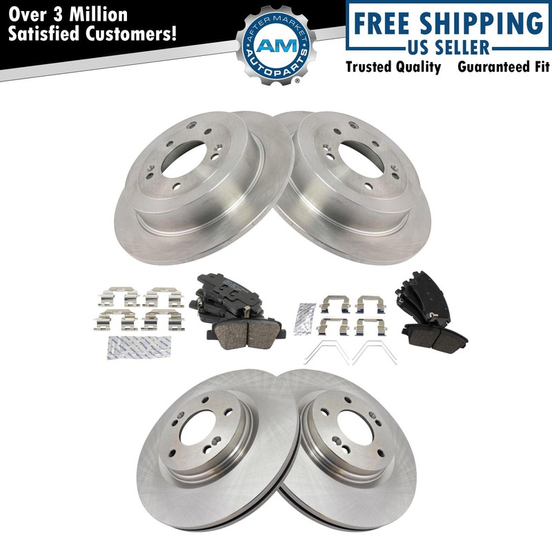 Front & Rear Premium Posi Ceramic Disc Brake Pads & Rotors Kit for Tucson