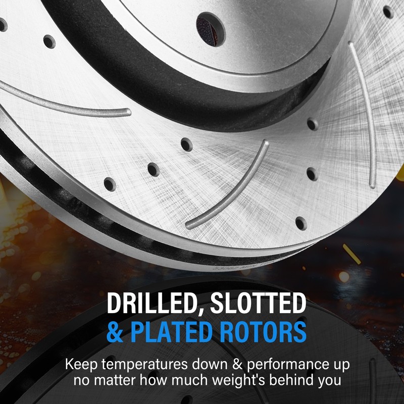 12.99" Front Drilled Disc Rotors for 2011-2020 Dodge Durango gallery