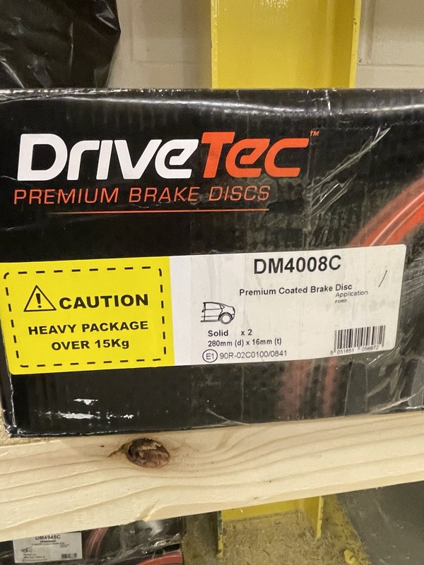 2x DriveTec DM4008C Brake Discs 68.8mm Height 280mm Outer Diameter Solid