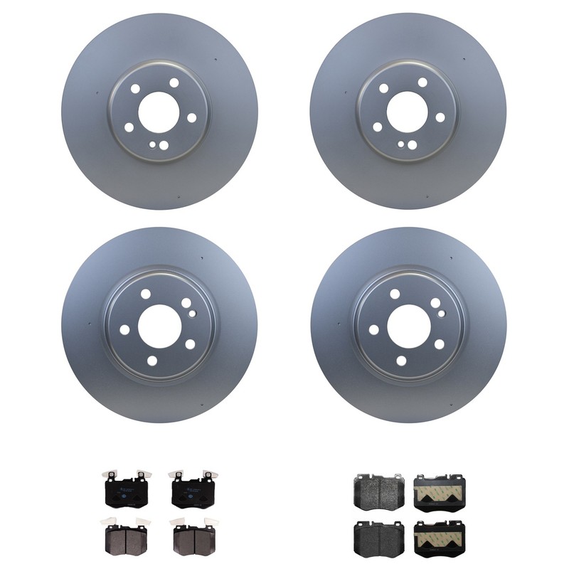 Hella Front & Rear Rotor Low-Met Disc Brake Pad Kit for X253 GLC300 L4 AWD RWD