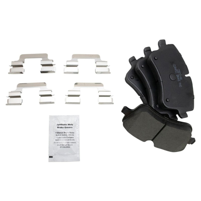 Front Rear Performance & Brake Rotor Ceramic Pad & Hardware Kit w/Chemicals gallery
