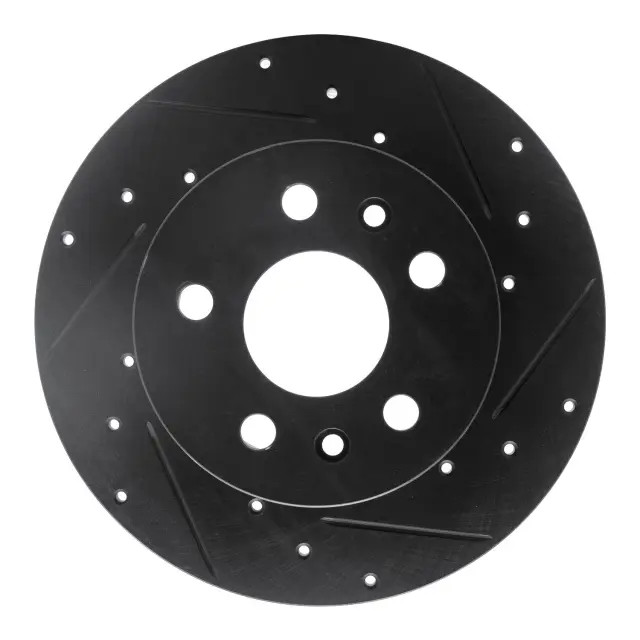 Genuine DFC Brake Rotor – Drilled and Slotted – Black 633-74036R
