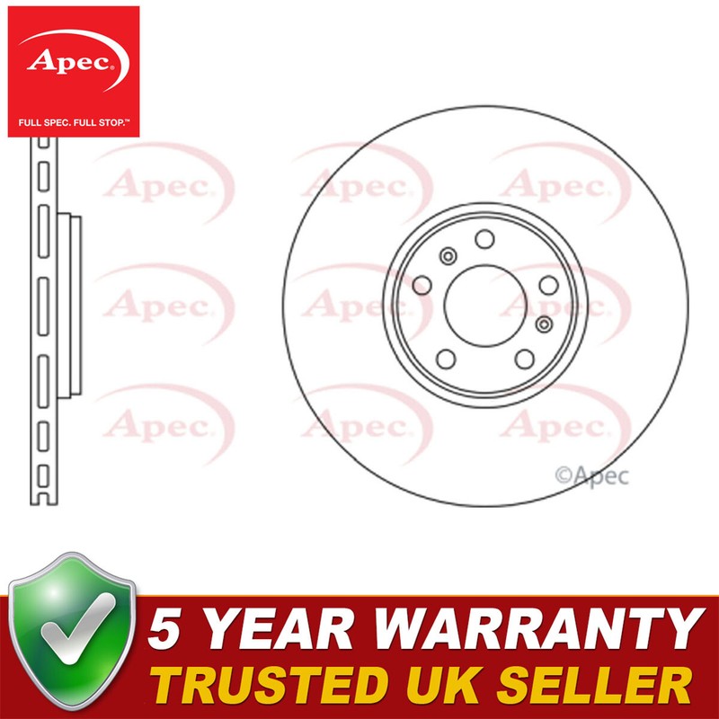 Apec Rear 1x Brake Disc Fits Bentley Continental Flying Spur Audi A8 VW Phaeton