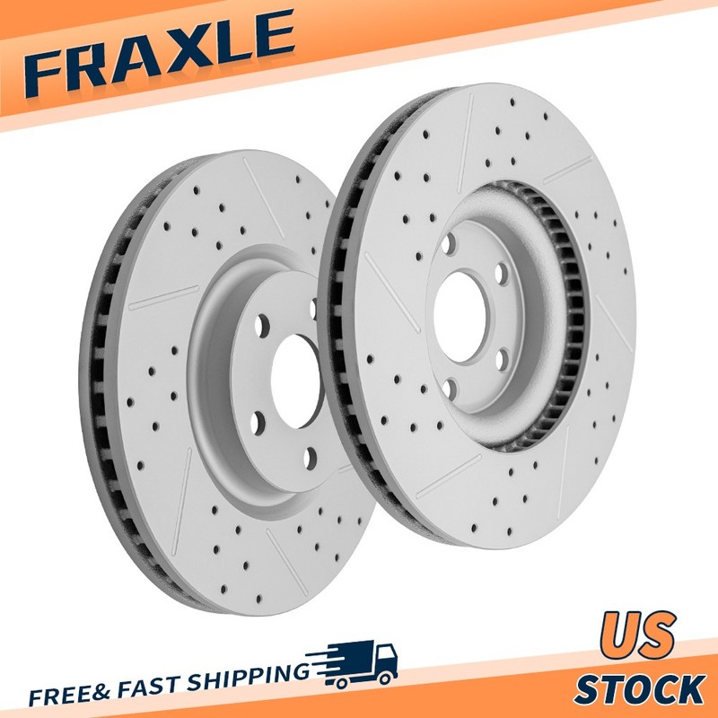 Front Drilled Brake Rotors for 2019-20 Ford Edge SSV Plug-In Hybrid Continental
