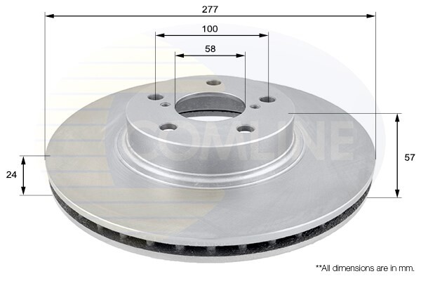 Brake Disc Front Comline Fits Subaru Forester Legacy Impreza Toyota GT 86 #1 gallery