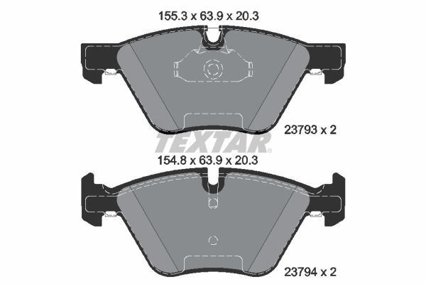 Textar Front Internally Vented Discs & Brake Pads Service Kit Fits BMW 5 Series gallery
