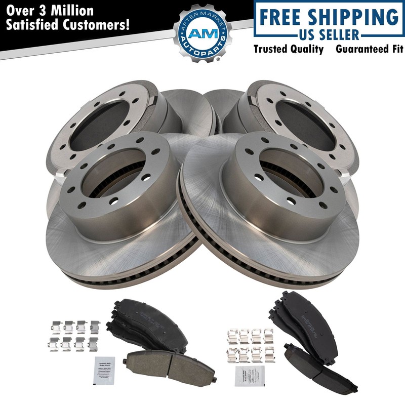 Front & Rear Brake Pad & Rotor Kit Ceramic Fits 13-21 Ford