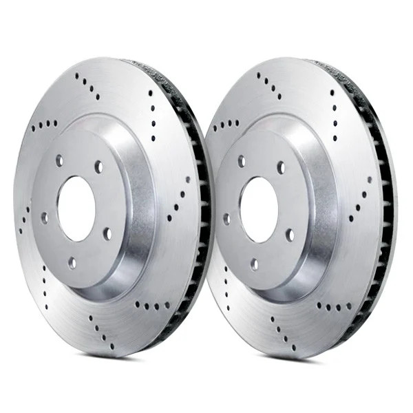For Porsche Cayenne 03-18 ATL Autosports Drilled Front Brake Rotors gallery