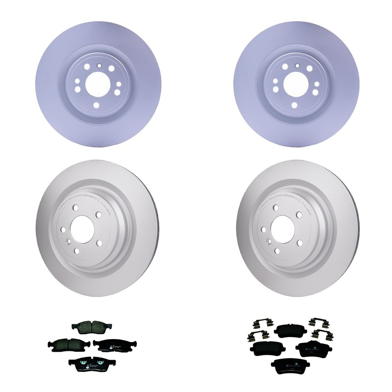 Hella Front Rear Rotors Low-Met Disc Brake Pad Kit For X166 GL350 GL450 GLS450
