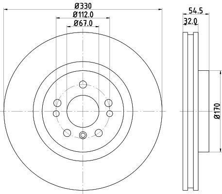 2X Mintex MDC2780C Front Brake Discs 330mm Vented Fits Mercedes Gle M-class