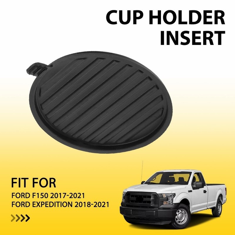 For Ford F150 Expedition 2017-2021 Cup Holder Insert Pad Car Accessories Black B gallery