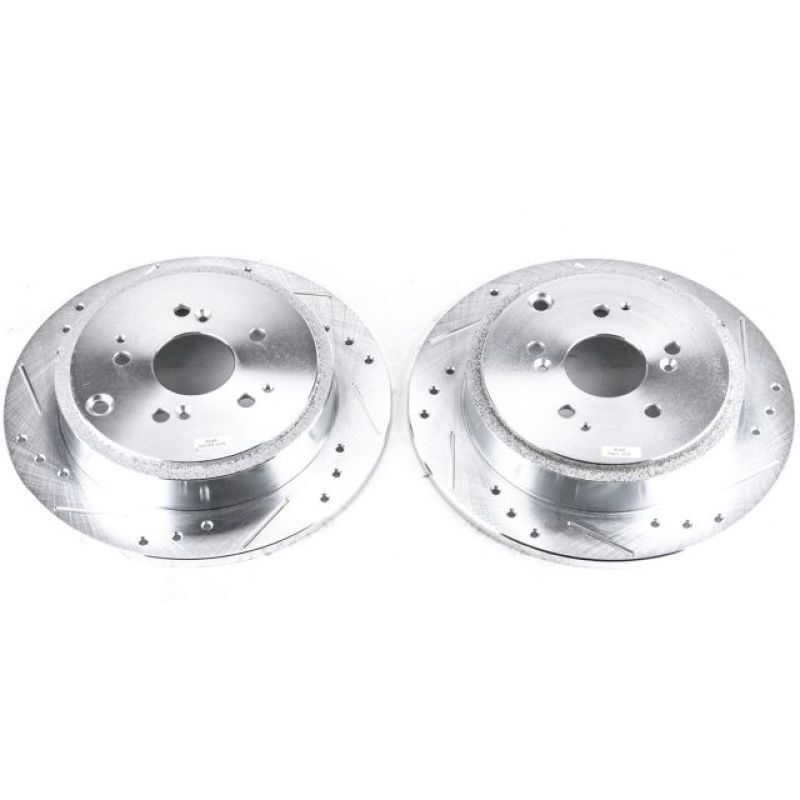 PowerStop JBR960XPR Drilled Slotted Rear Rotors for 2001-2006 Acura MDX/Pilot
