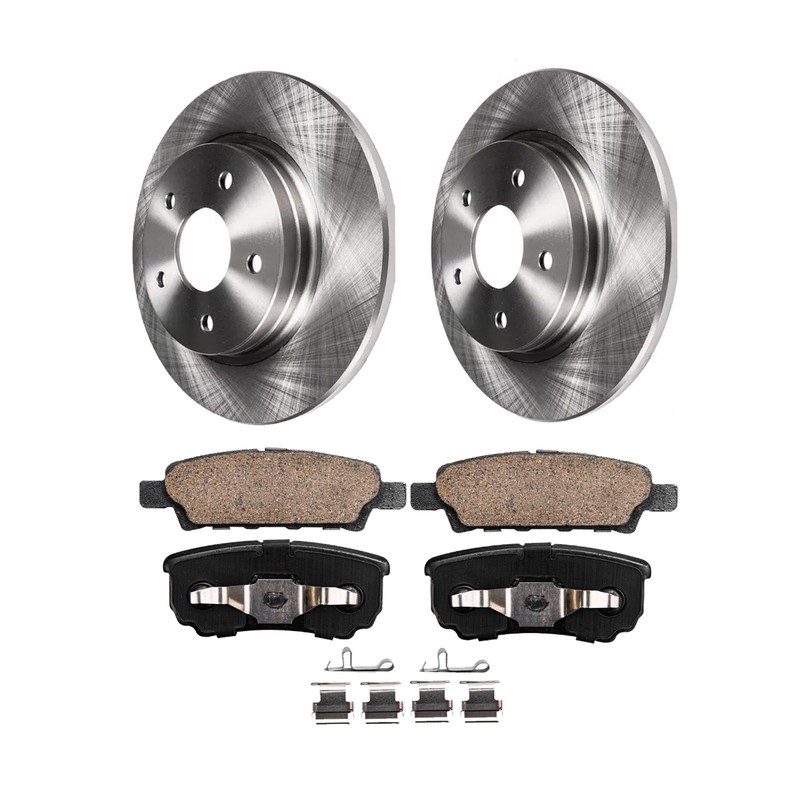 262mm Rear Rotors + Brake Pads for Dodge Avenger Caliber Chrysler 200 Sebring