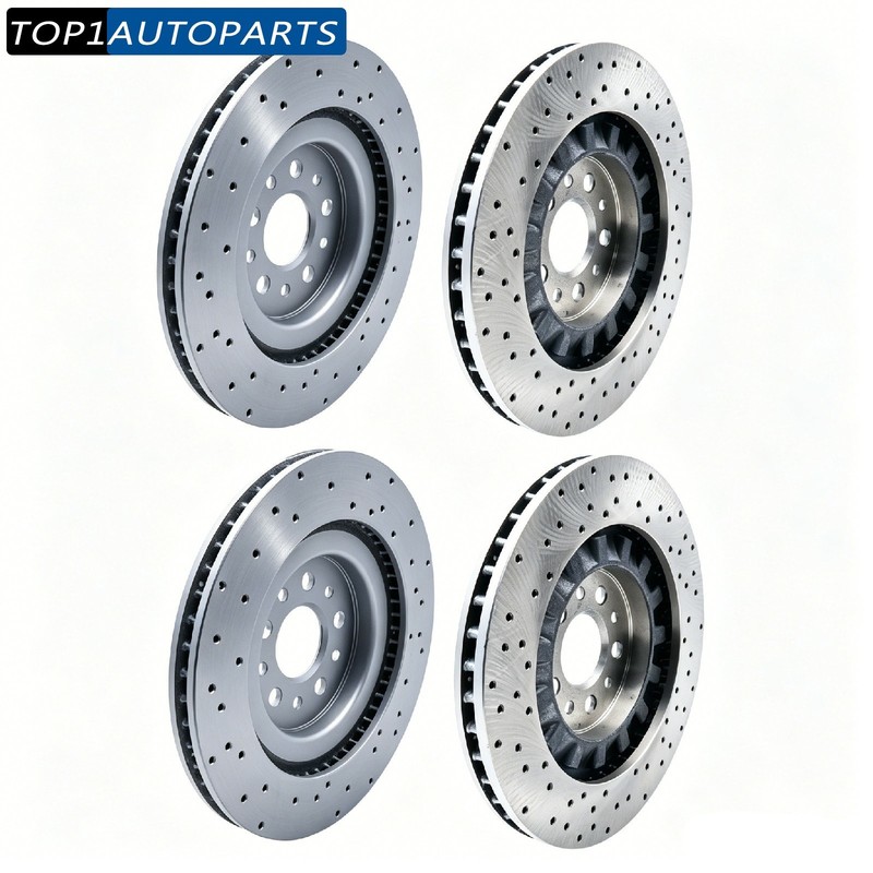 Set of 4 Brake Rotor With Holes 670035019 fit Maserati Quattroporte Ghibli 2017+ gallery