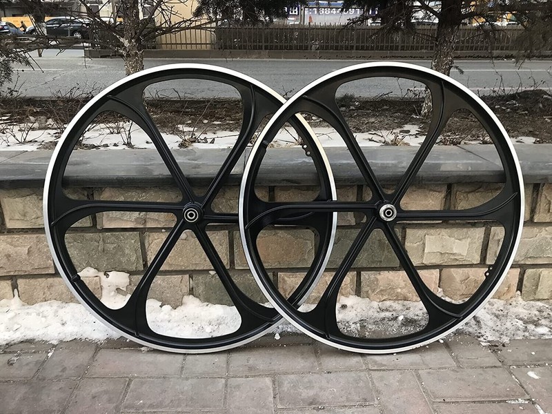 29"/700C Aluminum Mag Wheels Rims Set with Disc Brake Rotor Adapter 28T Sprocket gallery