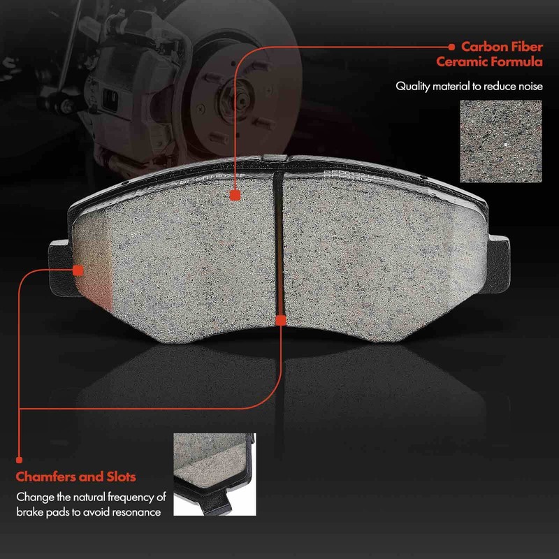 Front Disc Brake Rotors & Ceramic Brake Pads for Honda Civic 12-15 CR-V 05-06 gallery
