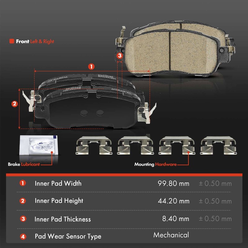 6Pcs Front Disc Brake Rotor & Ceramic Brake Pad for Nissan Kicks 2018-2022 Versa gallery