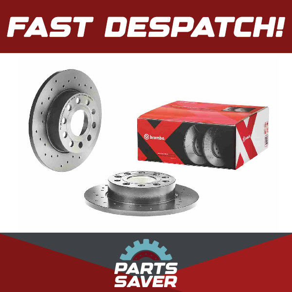 2x Brake Discs Pair fits VW TOURAN 1T Rear 03 to 15 256mm Set Brembo 1K0615601AC
