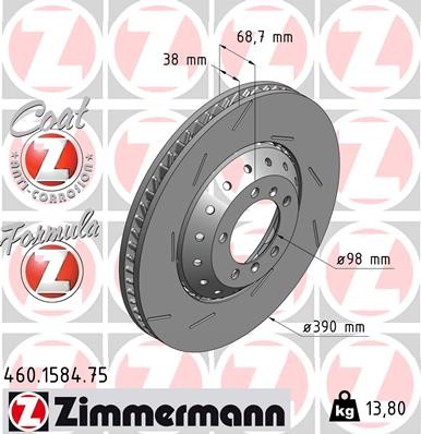 Zimmermann 460.1584.75 Brake Disc for Porsche gallery