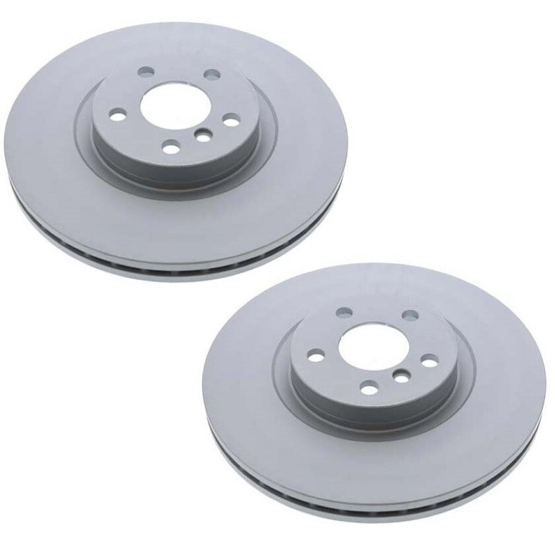 Pair Set of 2 Front Zimmermann Vented Brake Disc Rotors for BMW X1 F48 2016-2017