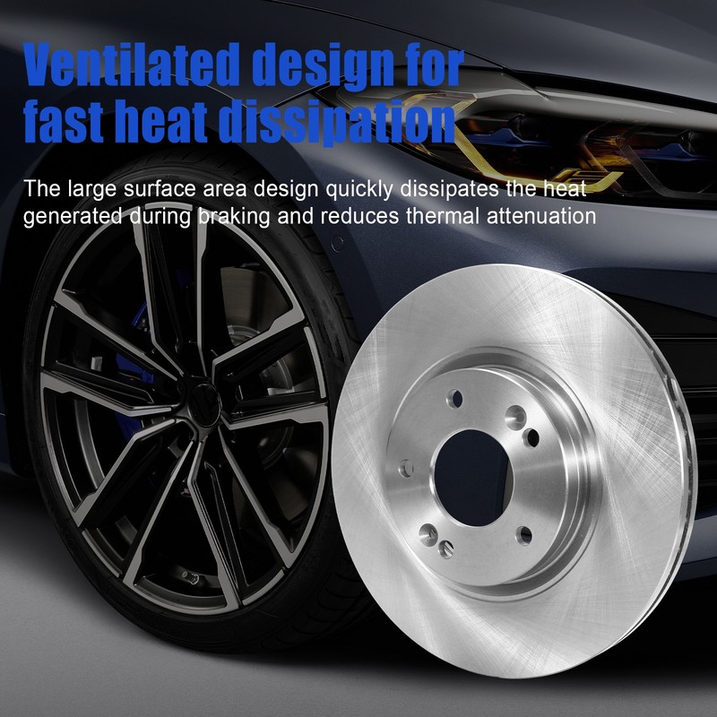 Front Disc Brake Rotors + Ceramic Brake Pads for Hyundai Santa Fe Kia Sorento - gallery