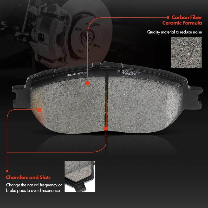 New Front Drilled Rotors & Ceramic Brake Pads for Toyota Tacoma 2005-2015 5 Lug gallery