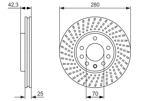 2x Brake Discs Pair Vented fits OPEL COMBO 1.7D Front 04 to 11 Z17DTH 280mm Set gallery