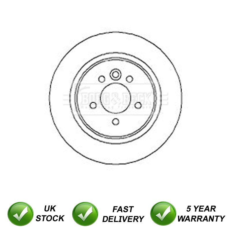 1x Brake Disc Rear SJR Fits Rover 75 MG ZT 1.8 2.0 CDTi D 2.5 SDB101100