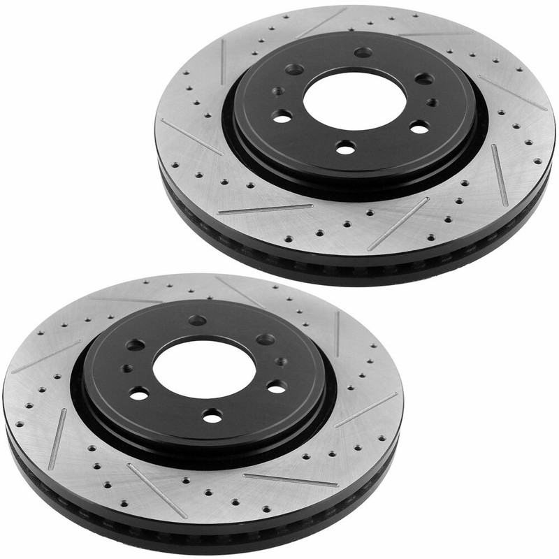 For Ford F-150 Expedition Lincoln Navigator Front Drilled Disc Rotors Brake Pads gallery