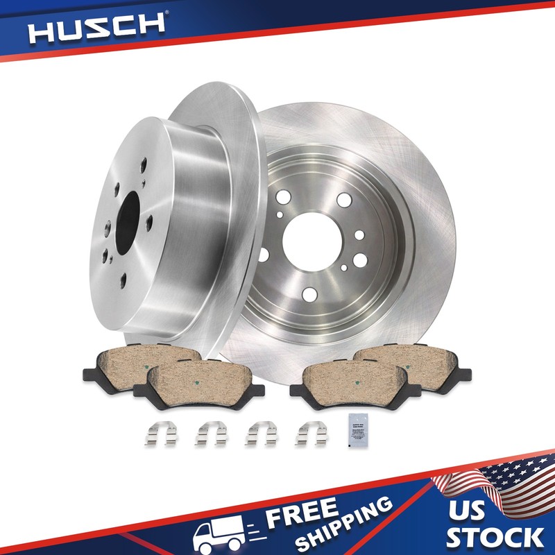 11.73” 298mm Rear Disc Rotors Brake Ceramic Pads For 2009 – 2016 Toyota Venza