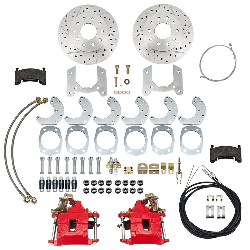 Universal Rear-End Disc Brake Conversion Kit, Red, Fits Ford 9 Inch 91664089 gallery