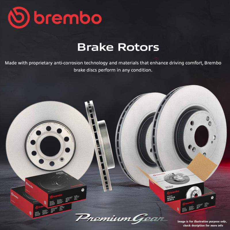 Front+Rear Brembo Disc Rotors full set for Audi A3 8VM 8VS 2004-2021