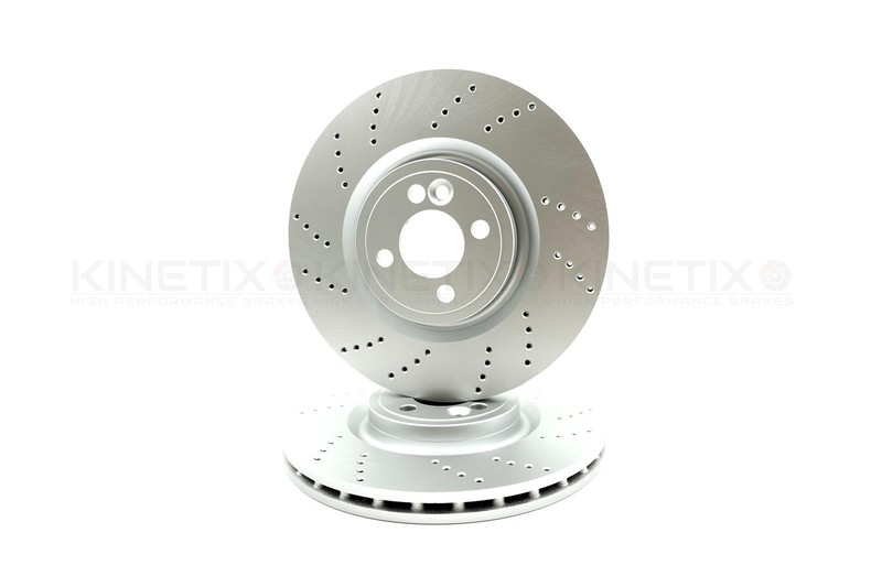 FOR R56 MINI JOHN COOPER WORKS GP2 12-13 FRONT DRILLED BRAKE DISCS PADS 330MM gallery